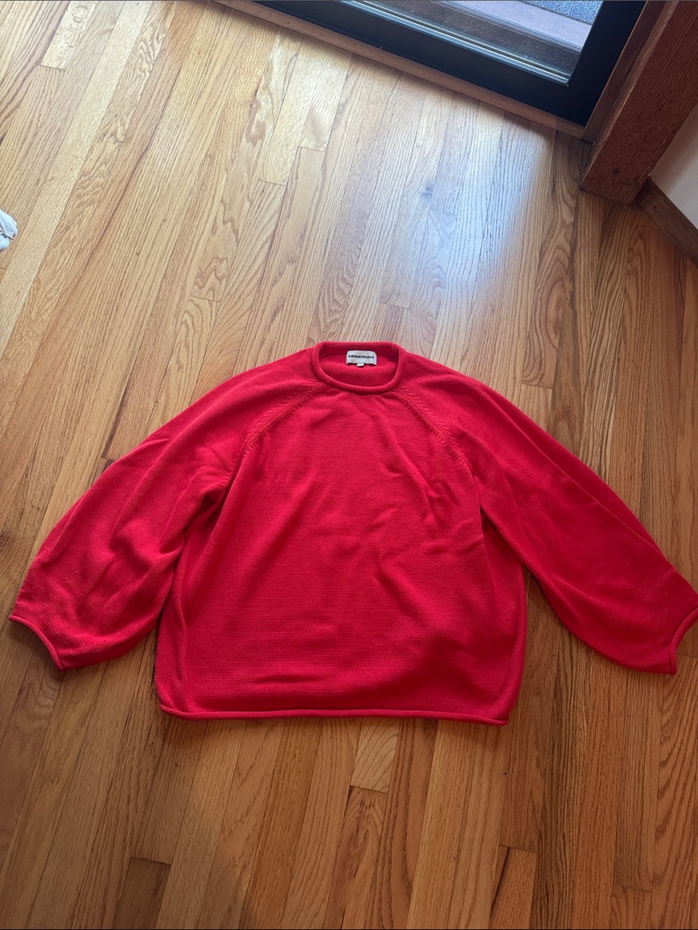 JEANIE SWEATER IN CHERRY RED